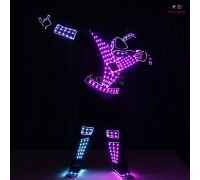 Full color dmx 512 programmable Led costume with mask,gloves,shoes cover